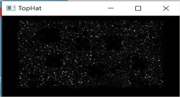 OpenCV ব্যবহার করে ছবিতে সাদা টপহ্যাট অপারেশন করা 