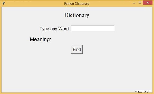 Python Tkinter ব্যবহার করে শব্দ অভিধান 