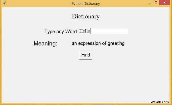 Python Tkinter ব্যবহার করে শব্দ অভিধান 