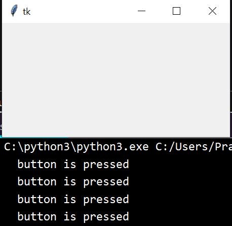 Python Tkinter-এ বাইন্ডিং ফাংশন 