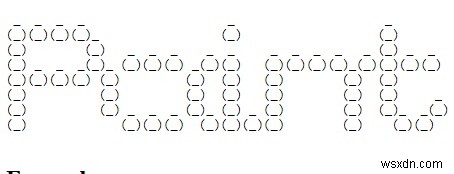 পাইথন পাইফিগলেট মডিউল ব্যবহার করে ASCII শিল্প 