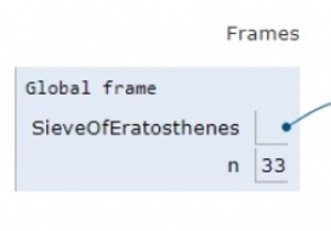 Eratosthenes চালনি জন্য পাইথন প্রোগ্রাম 