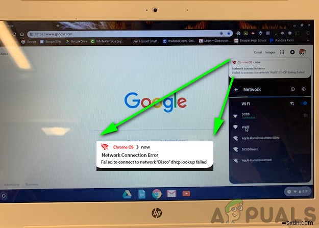 ঠিক করুন:Chromebook-এ DHCP লুকআপ ব্যর্থ হয়েছে৷ 