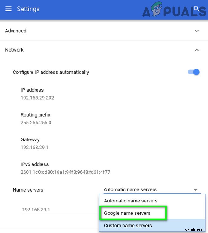 ঠিক করুন:Chromebook-এ DHCP লুকআপ ব্যর্থ হয়েছে৷ 