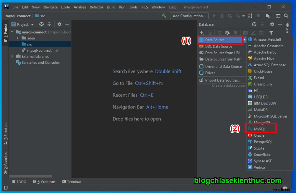 IntelliJ-এ MySQL সার্ভারের সাথে কিভাবে সংযোগ করতে হয় তার নির্দেশাবলী 