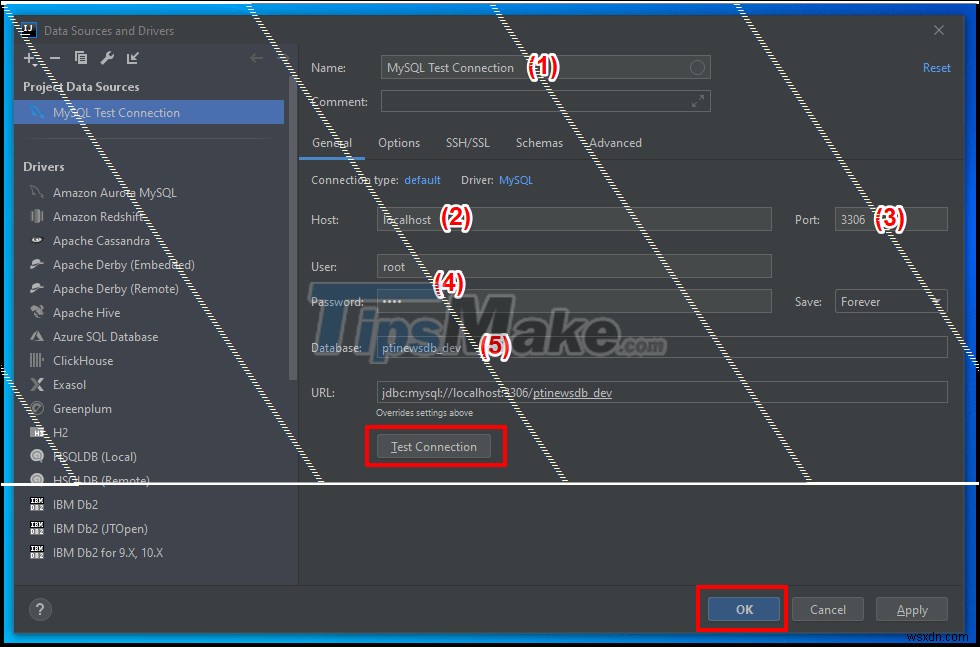 IntelliJ-এ MySQL সার্ভারের সাথে কিভাবে সংযোগ করতে হয় তার নির্দেশাবলী 