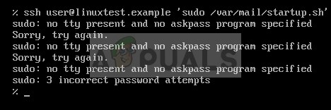 স্থির:sudo:কোনো tty উপস্থিত নেই এবং কোনো আস্কপাস প্রোগ্রাম নির্দিষ্ট করা নেই 