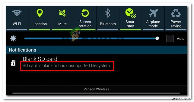 ঠিক করুন:SD কার্ড খালি বা অসমর্থিত ফাইল সিস্টেম আছে 