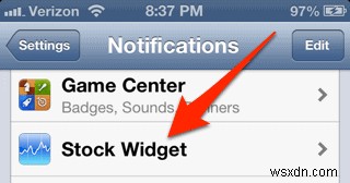কিভাবে আপনার iPhone/iPad বিজ্ঞপ্তি উইন্ডো থেকে স্টকগুলি সরান