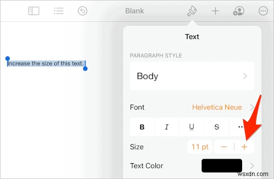 আইপ্যাডের জন্য পৃষ্ঠাগুলিতে ফন্টের আকার কীভাবে বাড়ানো যায়