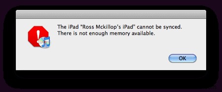 একটি আইপ্যাড সিঙ্ক করার ত্রুটি  পর্যাপ্ত মেমরি উপলব্ধ নয়  কীভাবে ঠিক করবেন 