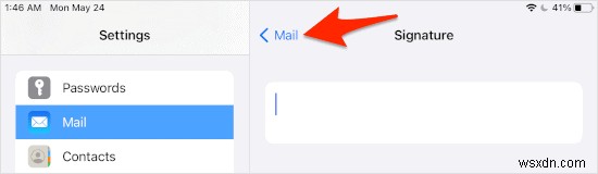 একটি আইপ্যাডে ইমেল থেকে  আমার আইপ্যাড থেকে পাঠানো  স্বাক্ষরটি কীভাবে সরানো যায় 