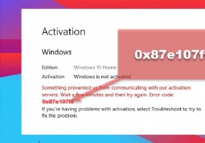0x87e107f9 উইন্ডোজ অ্যাক্টিভেশন ত্রুটি ঠিক করুন 