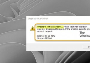 Windows 11/10 এ OpenGL আরম্ভ করতে অক্ষম