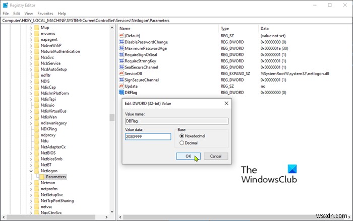 কিভাবে Windows 10 এ Netlogঅন পরিষেবার জন্য ডিবাগ লগিং সক্ষম বা নিষ্ক্রিয় করবেন 