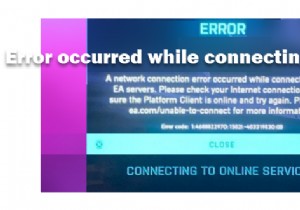 ব্যাটলফিল্ড 2042 খেলার সময় EA সার্ভারের সাথে সংযোগ করার সময় ত্রুটি ঘটেছে৷ 