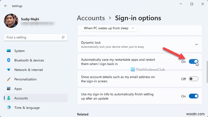 আপনি উইন্ডোজ 11/10 এ আবার সাইন ইন করার সময় কীভাবে অ্যাপগুলি স্বয়ংক্রিয়ভাবে পুনরায় চালু করবেন 