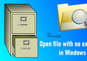 উইন্ডোজ 11/10 এ কোন এক্সটেনশন ছাড়াই কিভাবে ফাইল খুলবেন 