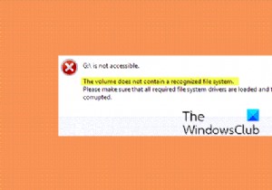 ভলিউমে Windows 11/10-এ একটি স্বীকৃত ফাইল সিস্টেম বার্তা নেই 