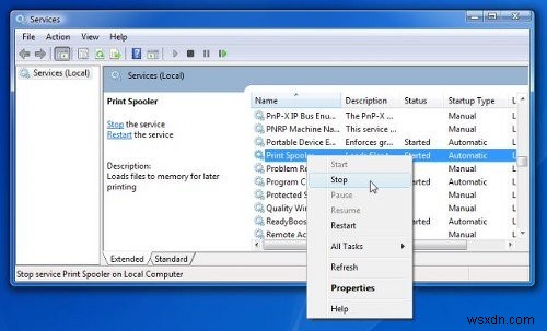 Windows 10-এ জ্যাম বা আটকে থাকা প্রিন্ট জব সারি বাতিল করুন 