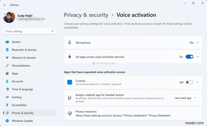 Cortana ভয়েস কমান্ড Windows 11/10 এ কাজ করছে না 