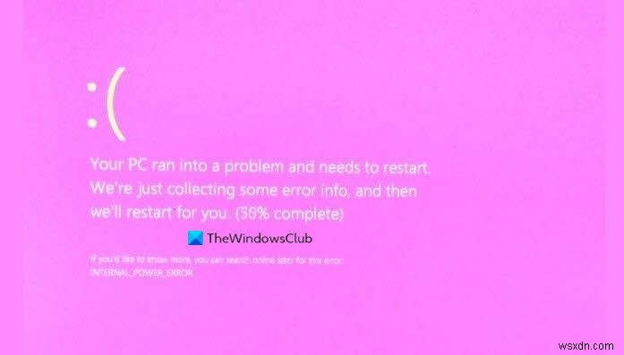 Windows 11/10 এ পিঙ্ক স্ক্রীন অফ ডেথ এরর ঠিক করুন