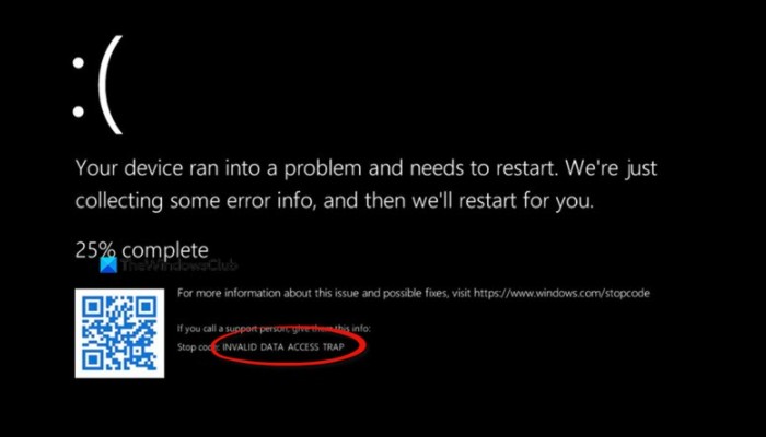 Windows 11-এ অবৈধ ডেটা অ্যাক্সেস ট্র্যাপ ত্রুটি ঠিক করুন 