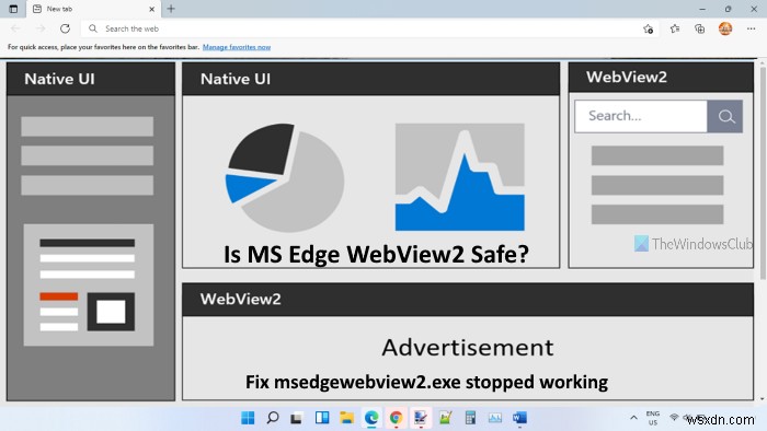 MS EDGE WEBVIEW2.EXE কি নিরাপদ? msedgewebview2.exe কাজ করা বন্ধ করে দিয়েছে
