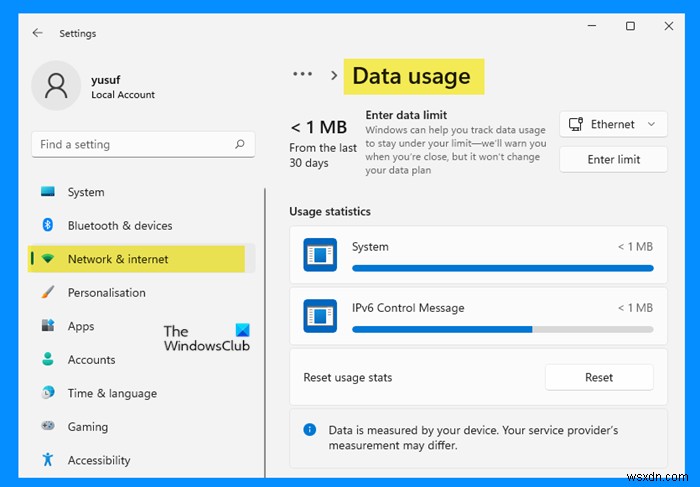 Windows 11-এ নেটওয়ার্ক এবং ইন্টারনেট সেটিংস 