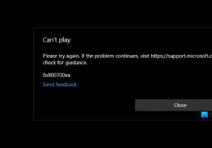 উইন্ডোজ 11/10 এ মুভি এবং টিভি ত্রুটি কোড 0x800700ea ঠিক করুন 
