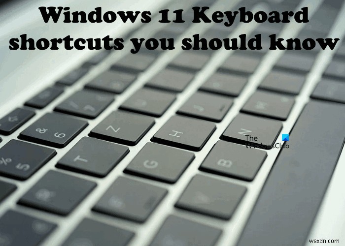 Windows 11 কীবোর্ড শর্টকাটগুলি আপনার জানা উচিত 