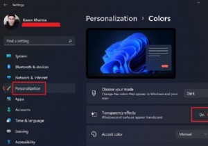 উইন্ডোজ 11 এ কীভাবে স্বচ্ছতা প্রভাবগুলি সক্ষম বা অক্ষম করবেন 
