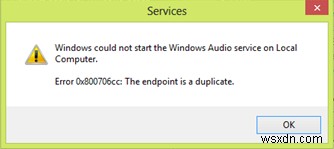 Windows স্থানীয় কম্পিউটারে Windows অডিও পরিষেবা চালু করতে পারেনি৷ 