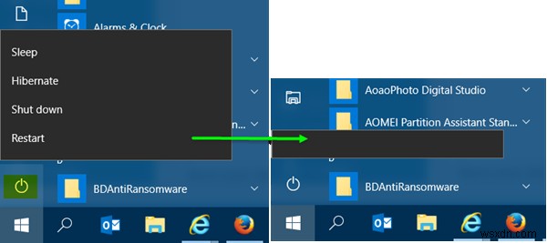 Windows 11/10-এ লগইন স্ক্রীন, স্টার্ট মেনু, WinX মেনু থেকে পাওয়ার বা শাটডাউন বোতাম সরান 