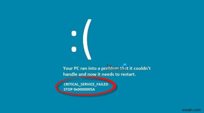 Windows 11-এ CRITICAL SERVICE FAILED ব্লু স্ক্রীন ঠিক করুন 