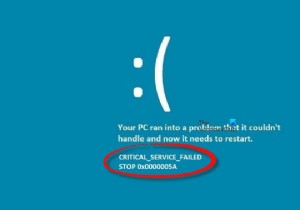 Windows 11-এ CRITICAL SERVICE FAILED ব্লু স্ক্রীন ঠিক করুন 