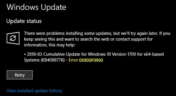 উইন্ডোজ 11/10 এ উইন্ডোজ আপডেট ত্রুটি 0x800f0900 ঠিক করুন 