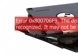 ত্রুটি 0x800706F9, ডিস্ক মিডিয়া স্বীকৃত নয়, এটি ফর্ম্যাট নাও হতে পারে 