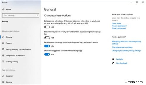 আপনার গোপনীয়তা রক্ষা করতে Windows 11/10-এ গোপনীয়তা সেটিংস পরিবর্তন করতে হবে 