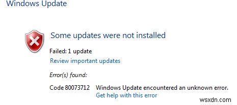 উইন্ডোজ 11/10 এ উইন্ডোজ আপডেট ত্রুটি 0x80073712 ঠিক করুন 