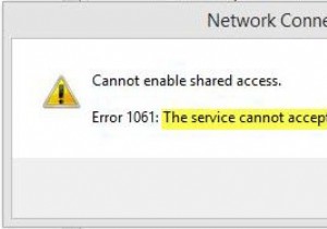 ত্রুটি 1061, পরিষেবাটি এই সময়ে নিয়ন্ত্রণ বার্তা গ্রহণ করতে পারে না৷ 