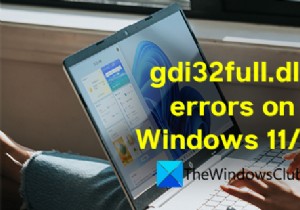Windows 11/10-এ gdi32full.dll পাওয়া যায়নি বা অনুপস্থিত ত্রুটি ঠিক করুন 