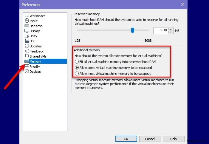 পর্যাপ্ত শারীরিক মেমরি উপলব্ধ নেই VMware ত্রুটি৷ 