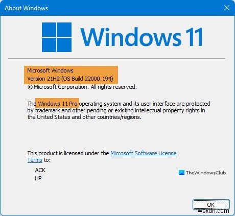 আপনার কম্পিউটারে Windows 11/10 এর কোন সংস্করণ, সংস্করণ, বিল্ড ইনস্টল করা আছে তা খুঁজে বের করুন 