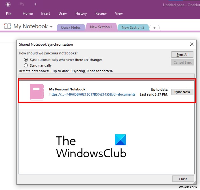 OneNote ত্রুটি 0xE0000007 ঠিক করুন, আমরা আপনার নোটবুক সিঙ্ক করতে সমস্যায় পড়েছিলাম 