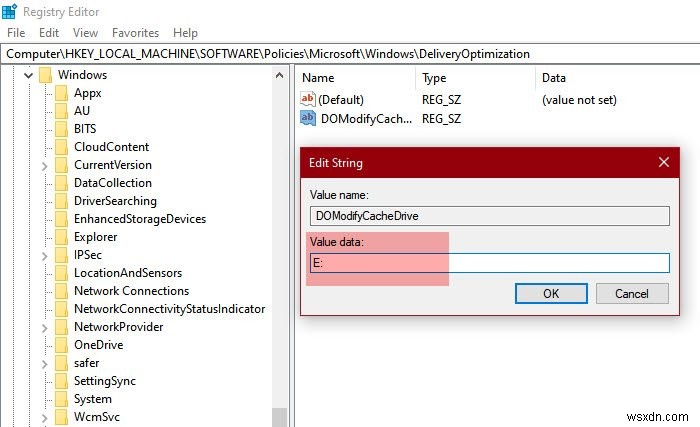 উইন্ডোজের জন্য ডেলিভারি অপ্টিমাইজেশান ক্যাশে ড্রাইভ পরিবর্তন করুন এবং উইন্ডোজ 10-এ অ্যাপ আপডেট স্টোর করুন 