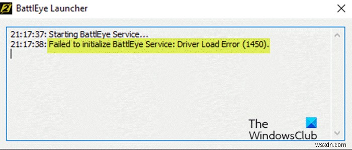 ব্যাটলআই পরিষেবা শুরু করতে ব্যর্থ হয়েছে:উইন্ডোজ 10-এ ড্রাইভার লোড ত্রুটি (1450) 