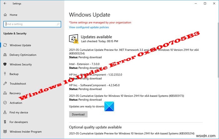Windows 10 আপডেট ত্রুটি 0x800705B3 ঠিক করুন 