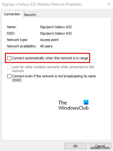 একটি Wi-Fi নেটওয়ার্কে স্বয়ংক্রিয়ভাবে সংযুক্ত হওয়া থেকে Windows 11/10 বন্ধ করুন 