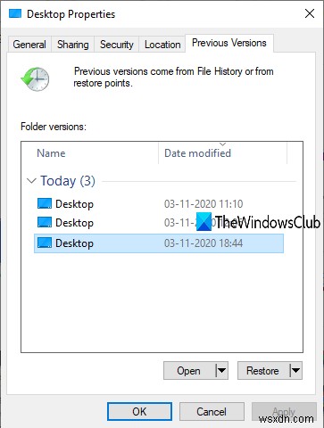 উইন্ডোজ 11/10 এ ফাইল এবং ফোল্ডারগুলির পূর্ববর্তী সংস্করণগুলি কীভাবে পুনরুদ্ধার করবেন? 
